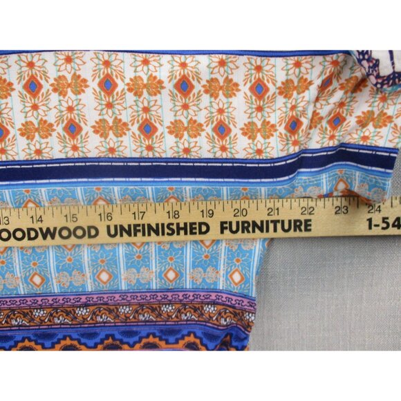 Womens 1X Multi-Color Patterned Tunic Top By Established 1962 Comfortable Fit - Picture 5 of 9